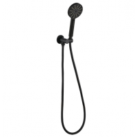 Premium Round Matte Black Hand Shower On Bracket